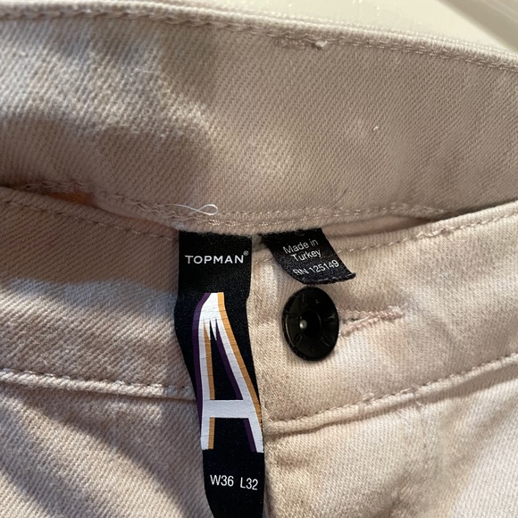 Topman - White Distressed Jeans - Picture 5 of 5